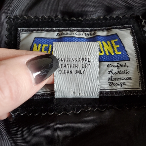 Vintage 90's Neutral Zone Black Suede Button Up Jacket Size Medium - Picture 10 of 16